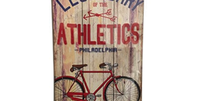 Cartel vintage de madera Bicycle