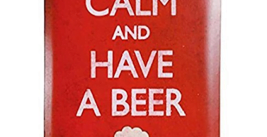 Chapa retro de cartel de cerveza