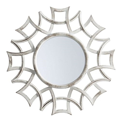 Espejo de pared decorativo crema