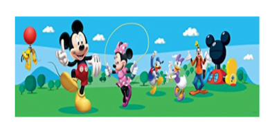 Cenefa para pared de Mickey y Minnie