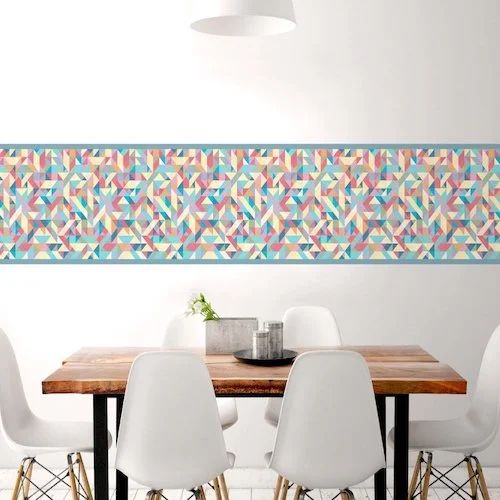 Cenefa para pared formas de colores