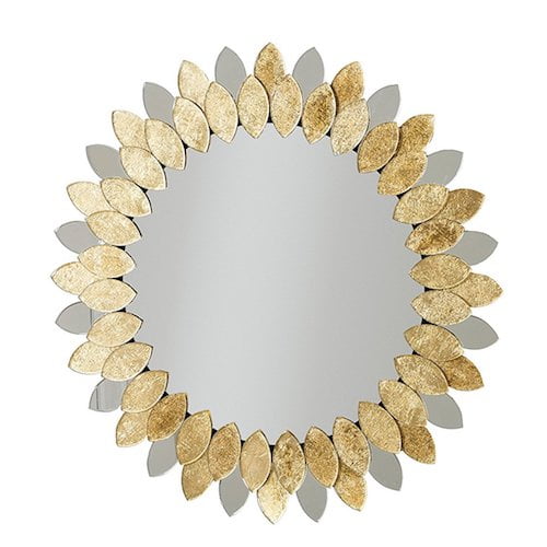 Espejo pared decorativo plata y dorado