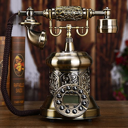 Teléfono fijo antiguo de la vendimia