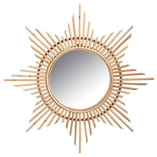 Espejo de pared decorativo rayos dorados