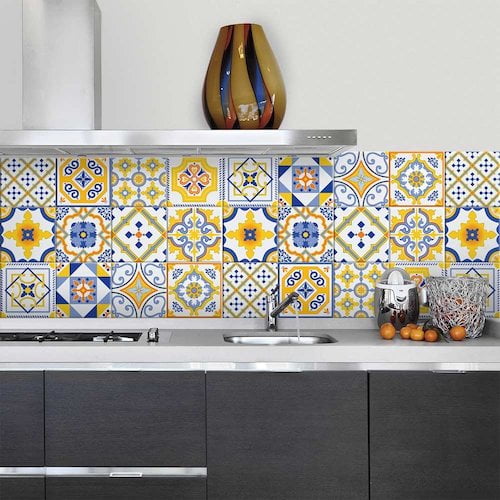 Papel de pared decorativo collage para baño y cocina
