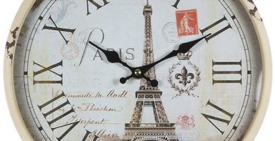 Vintage reloj de pared metal