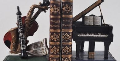 Sujetalibros original instrumentos musicales